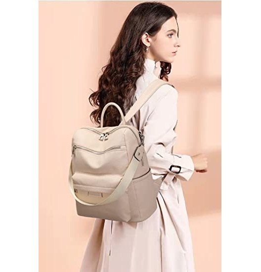 cream leather backpacks for women college bag cream leather backpacks for women college bag